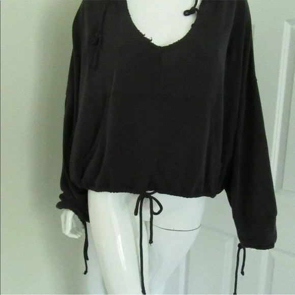 FREE PEOPLE MOVEMENT YELLA HOODIE WASHED BLACK - Picture 4 of 8